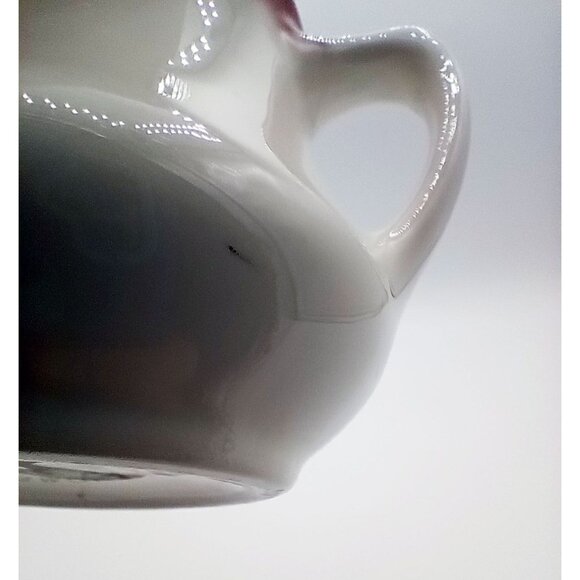 Creamer Pitcher Homer Laughlin Best China White Red Porcelain Vintage Serveware - Picture 15 of 15